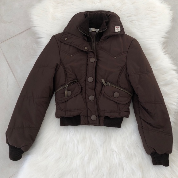 Brown Puffer Jacket, size XS - Picture 2 of 5
